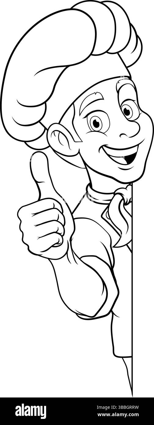 Chef neu 2024 A13 BW-167 Stock Vektor