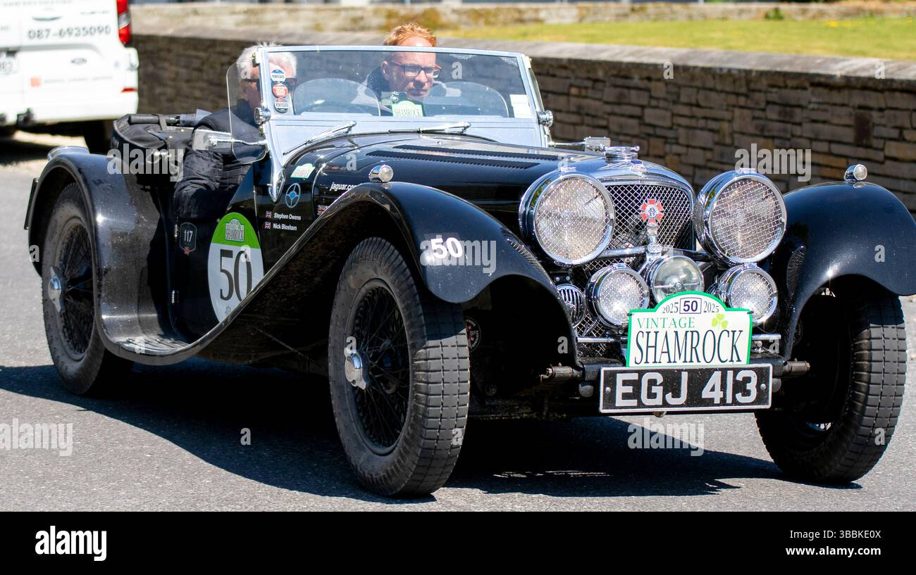 Klassischer britischer Sportwagen 1937 Jaguar SS100 Stockfoto