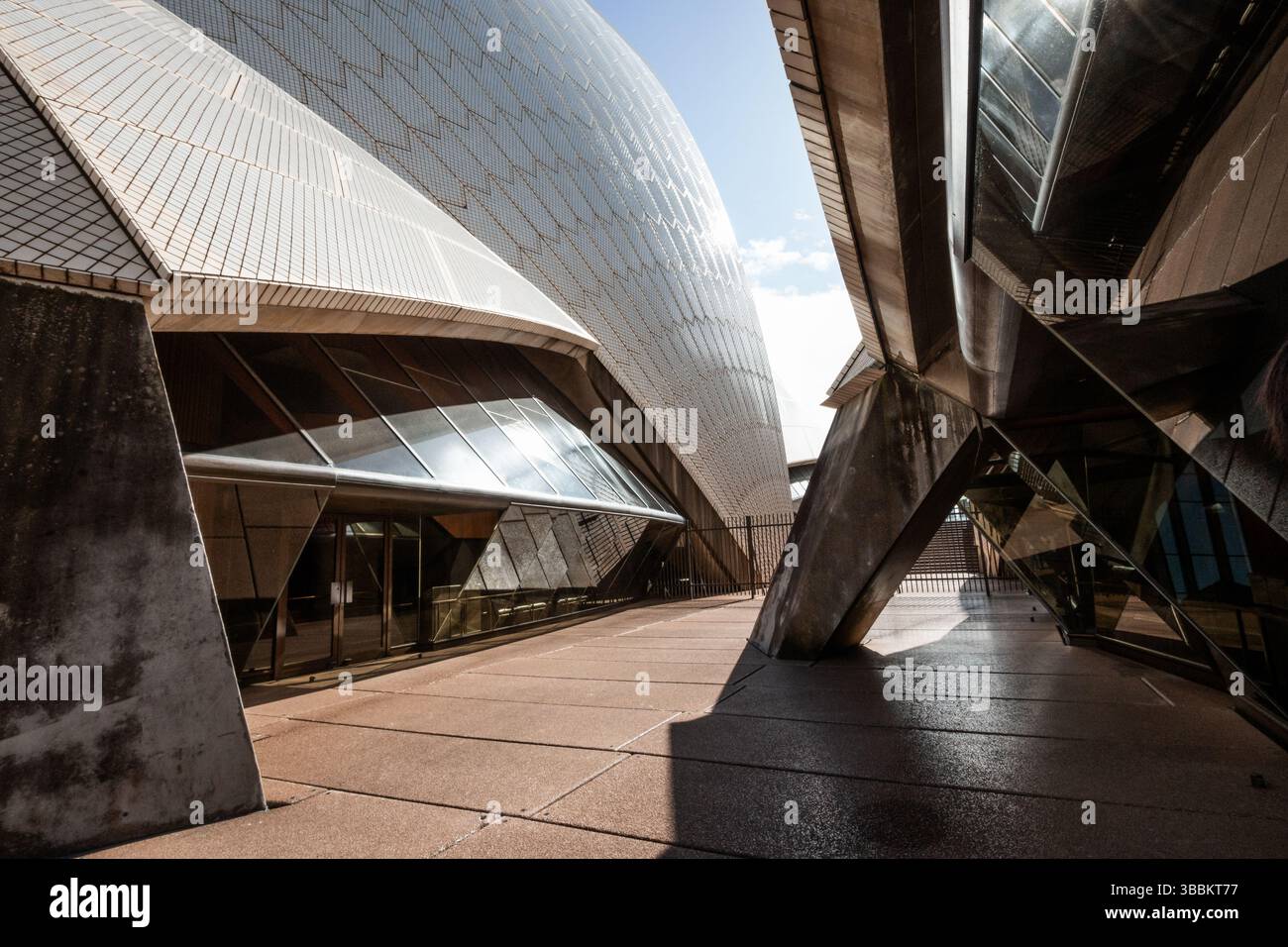 Detailansicht des Dachdesigns des Opernhauses von Sydney Stockfoto