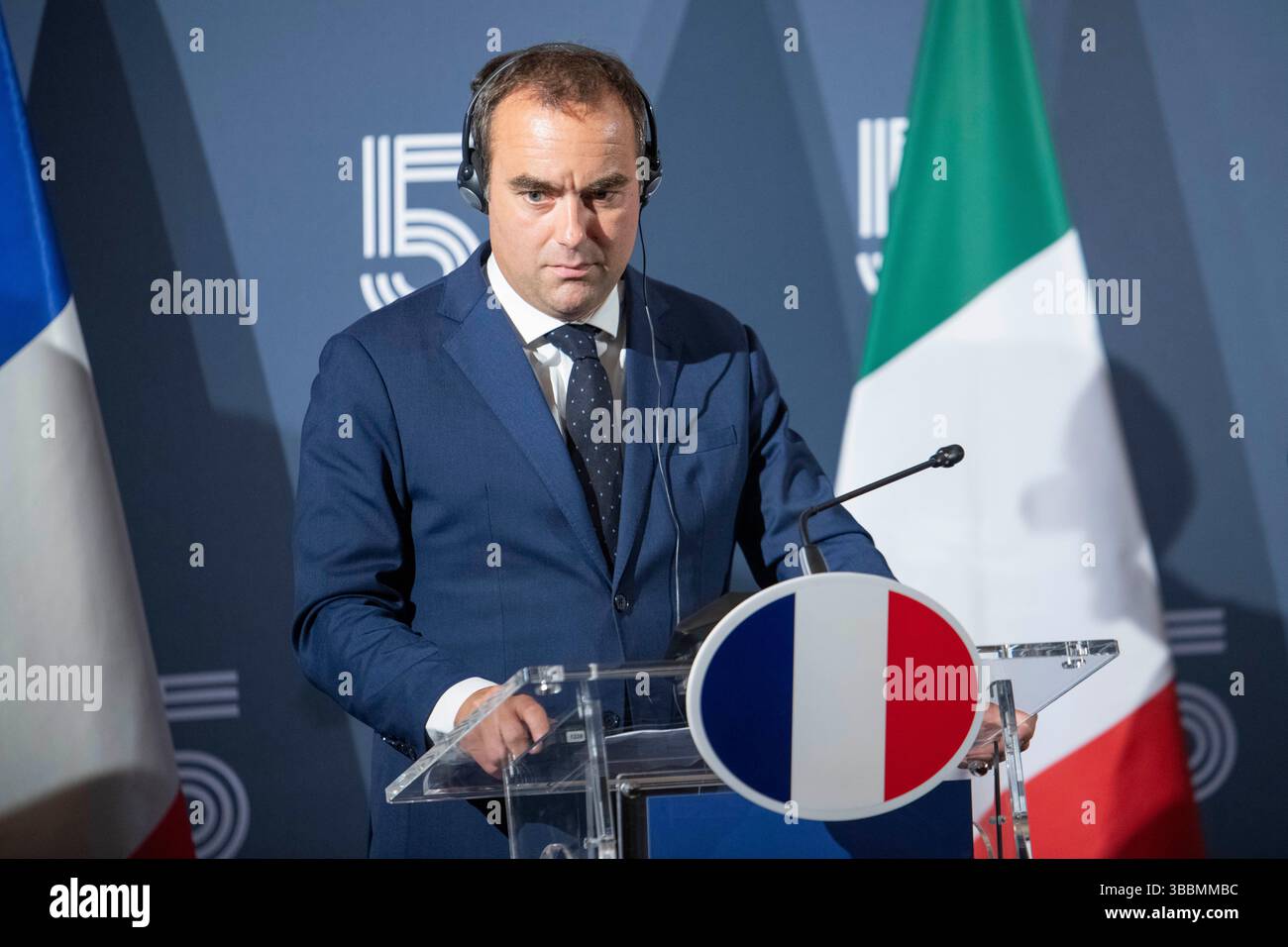 Sebastien Lecornu, französischer Minister der Streitkräfte Stockfoto