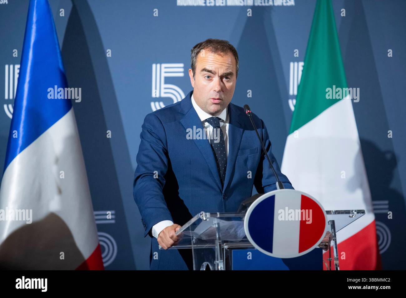 Sebastien Lecornu, französischer Minister der Streitkräfte Stockfoto
