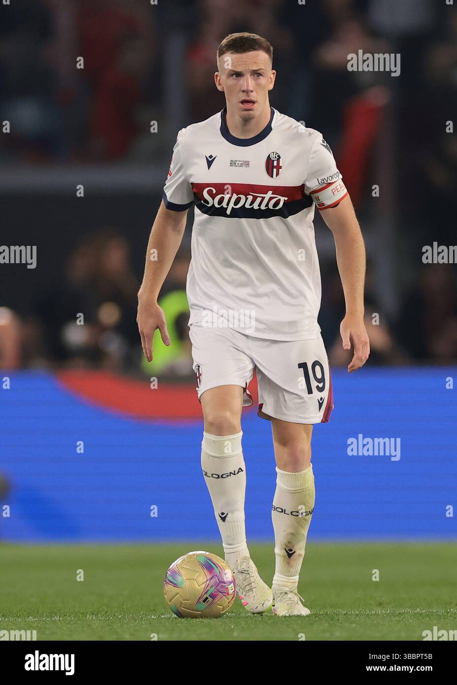 Rom, Italien. Mai 2025. Lewis Ferguson vom FC Bologna beim Finale des AC Milan gegen Bologna Coppa Italia im Stadio Olimpico in Rom. Der Bildnachweis sollte lauten: Jonathan Moscrop/Sportimage Credit: Sportimage Ltd/Alamy Live News Stockfoto