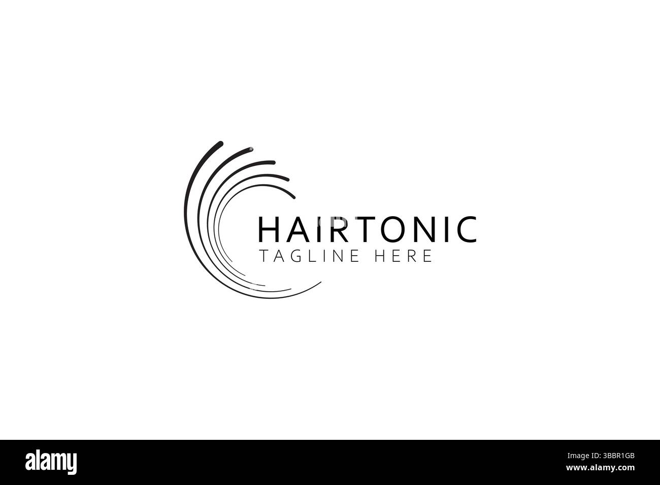 Gesundes Haar Tonic Care Business Beauty Logo. Ernährung und Behandlung Haut Kopf Haarzustand Gesundheit. Stock Vektor