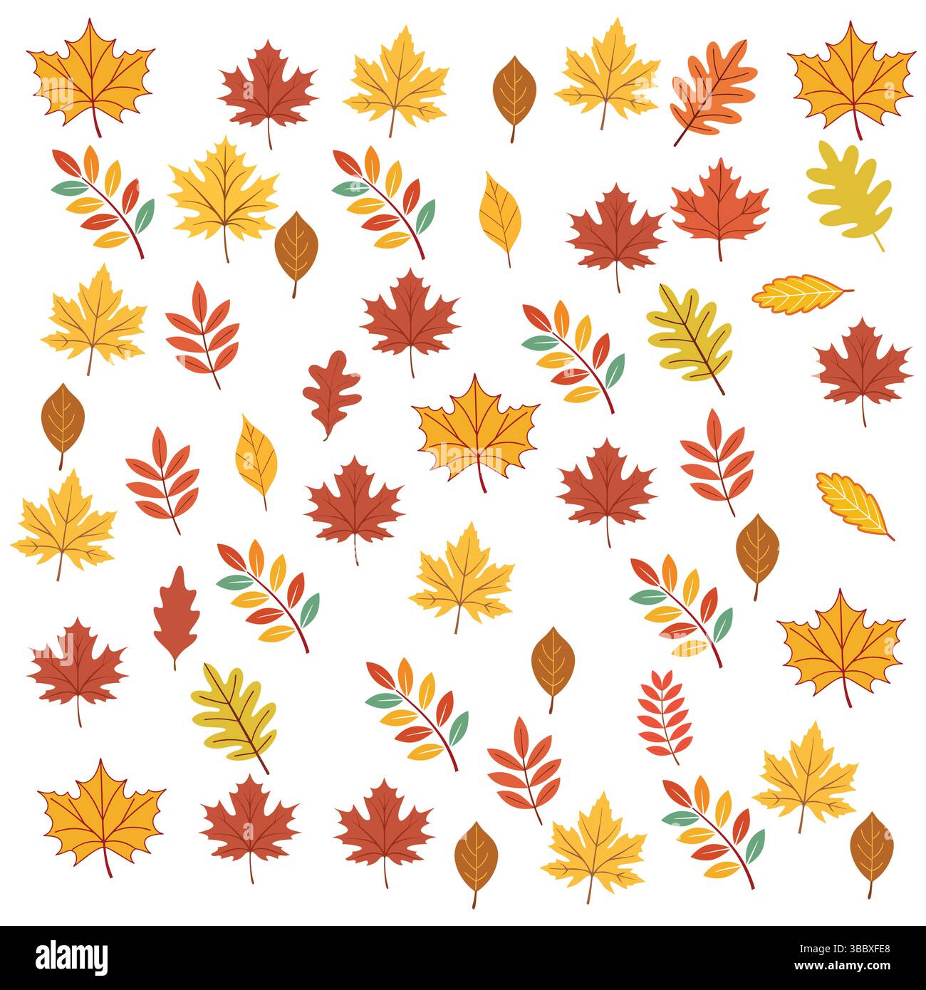 Lebhaftes Herbstlaub-Muster Stock Vektor
