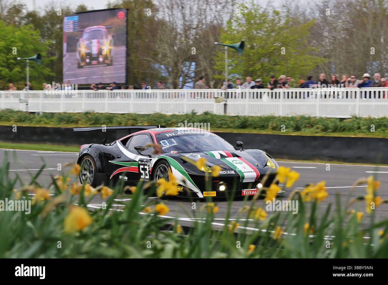 Jake Hill, Ferrari 458 Italia GT3, GT3 Demonstration und Shoot-Out, 20 Jahre GT-Rennen, Weltmeisterschaft GT3-Rennen, Autos sind im Haus Stockfoto