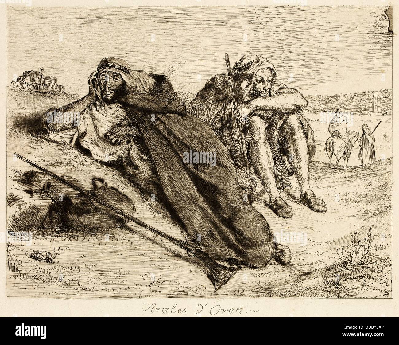 Araber von Oran. Eugène Delacroix. 1833. Stockfoto