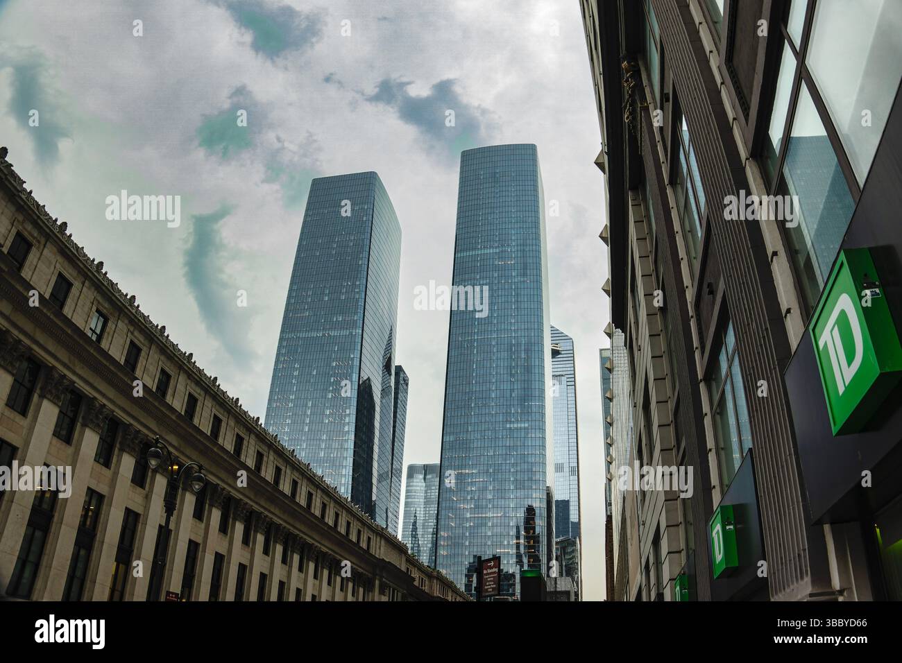Wolkenkratzer in New York City Stockfoto