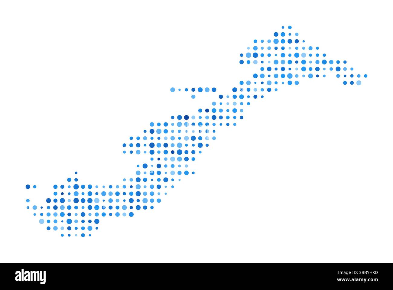 Amorgos Dot Map. Digitale Inselform. Amorgos Vektorbild. Blaue kreisförmige Punkte in Inselform. Klassische Vektorillustration. Stock Vektor