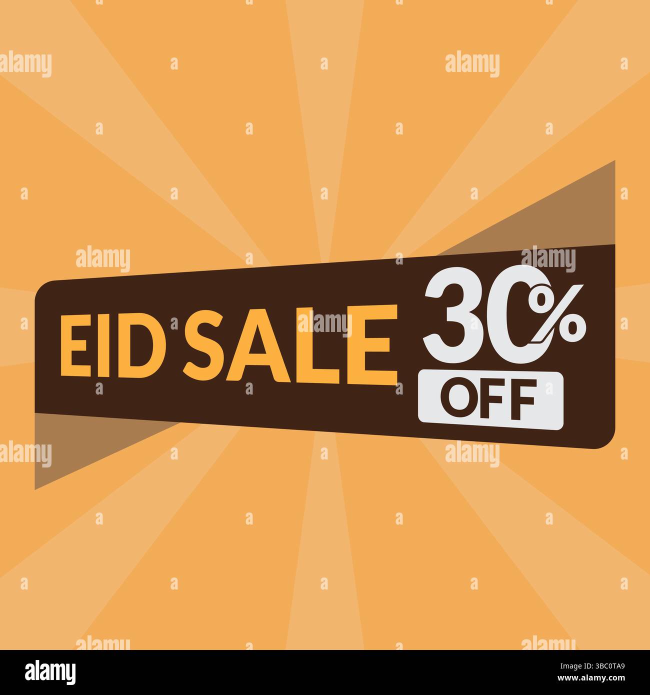 EID-Verkauf bis zu 30 % Rabatt auf Logo-Vektor-Symbol. Vektor-Illustration des EID-Verkaufs-Logos. Stock Vektor
