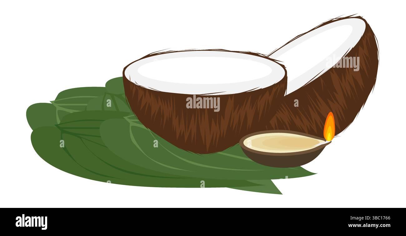 Vektor einfache Dekoration für Pongal, Diwali, Tempel, Hochzeit und indische Feste Stock Vektor