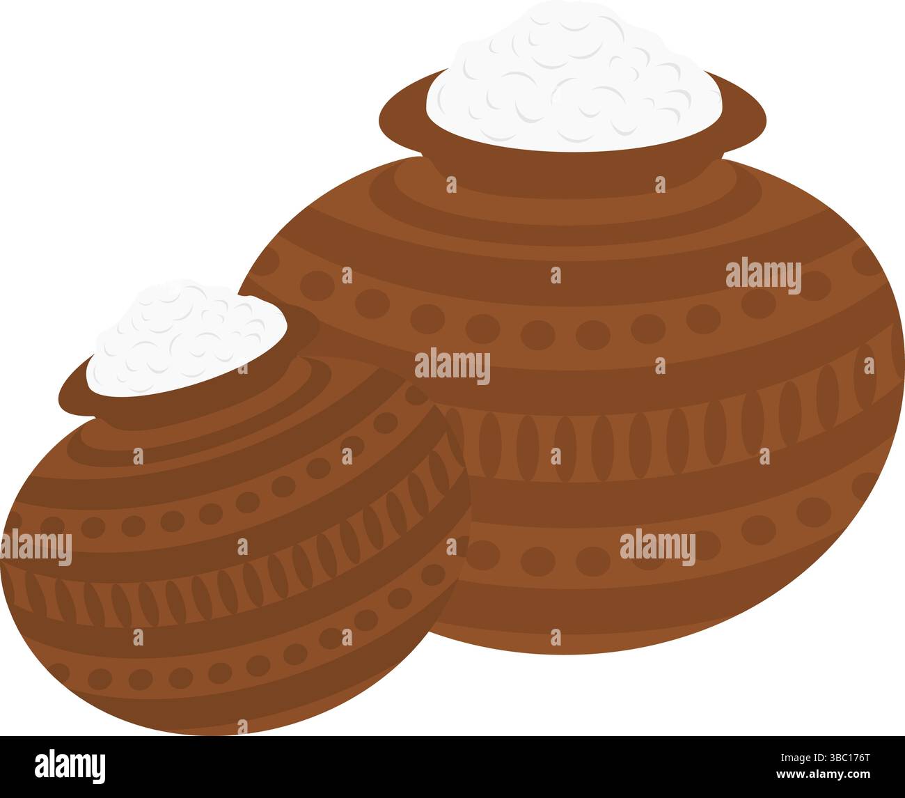 Vektor einfache Dekoration für Pongal, Diwali, Tempel, Hochzeit und indische Feste Stock Vektor