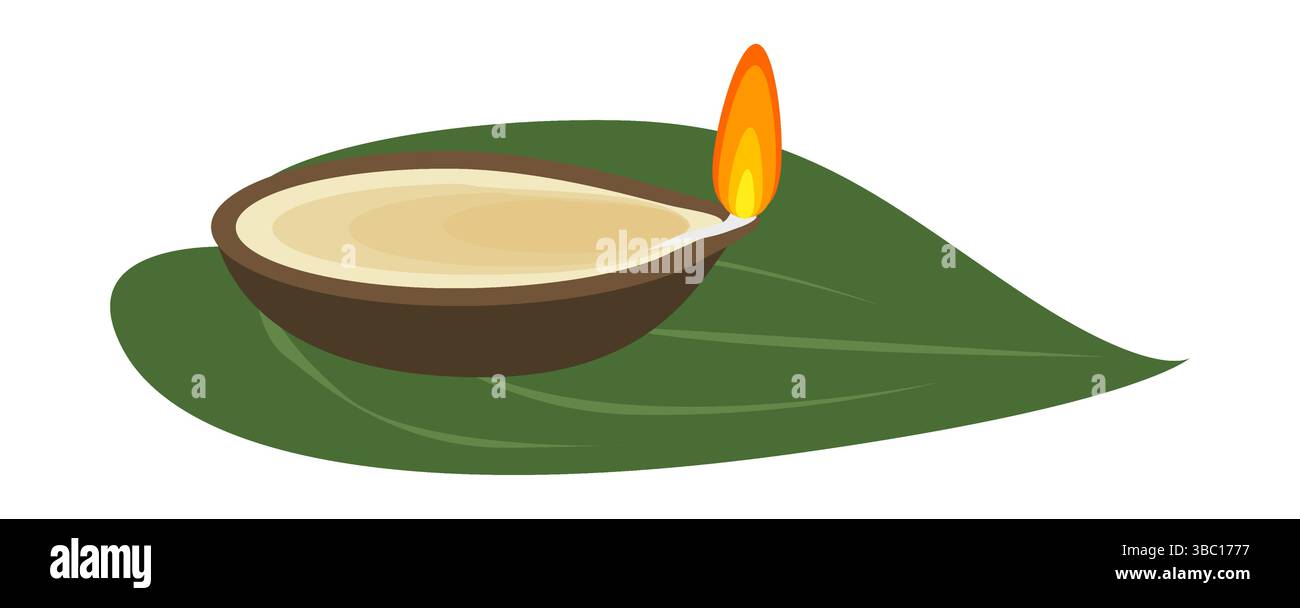 Vektor einfache Dekoration für Pongal, Diwali, Tempel, Hochzeit und indische Feste Stock Vektor
