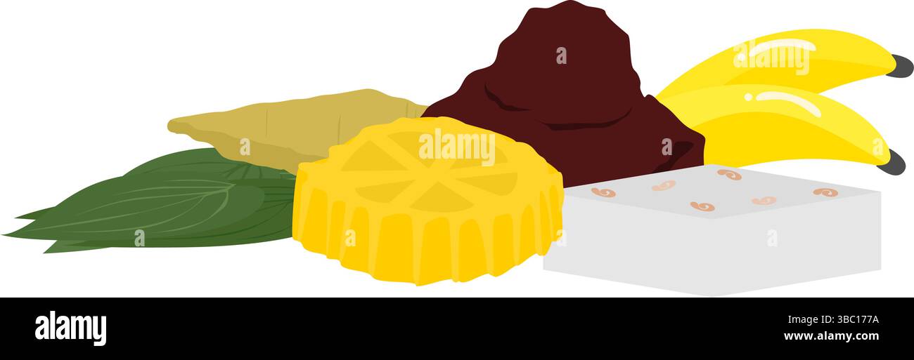 Vektor einfache Dekoration für Pongal, Diwali, Tempel, Hochzeit und indische Feste Stock Vektor