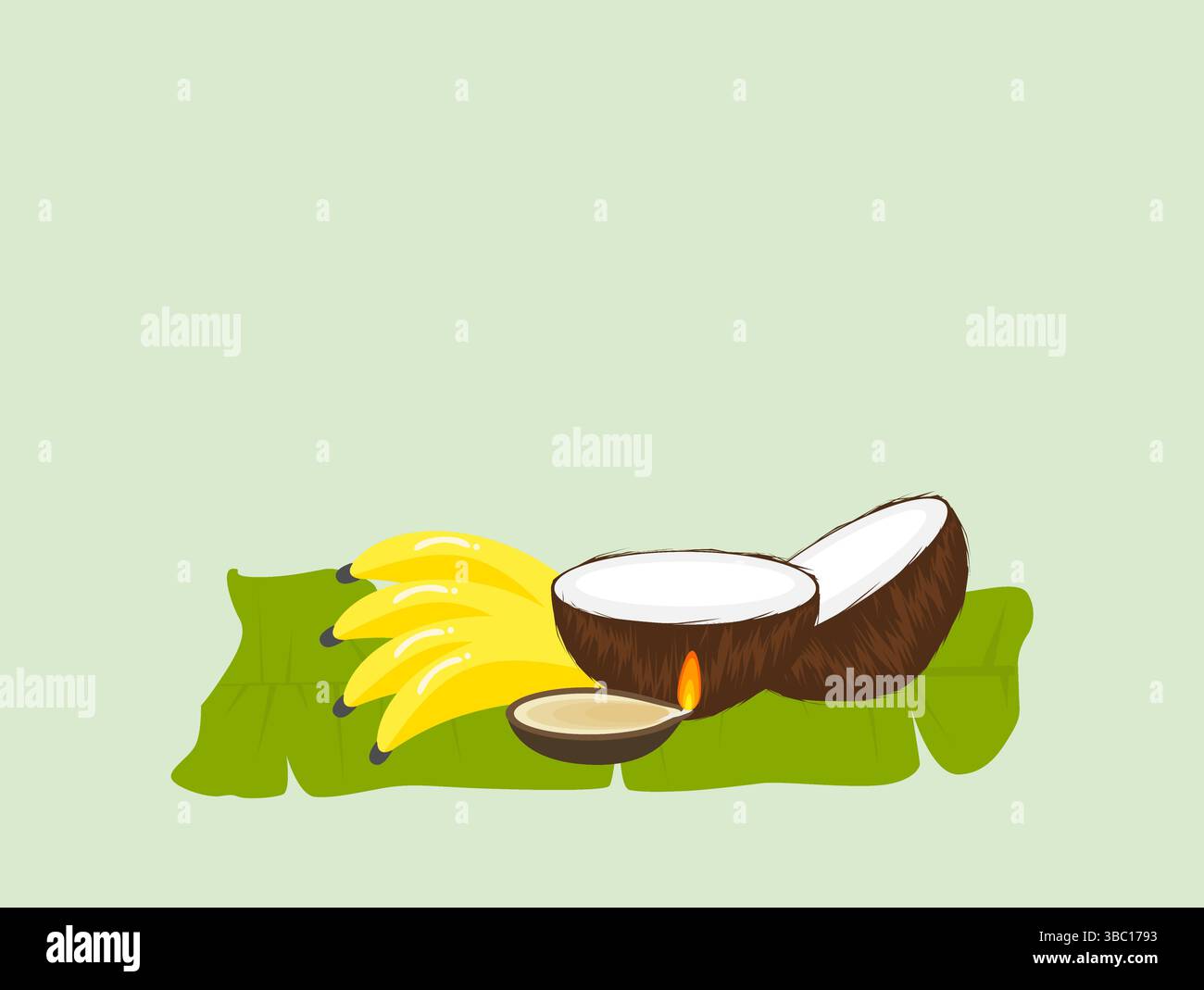 Vektor einfache Dekoration für Pongal, Diwali, Tempel, Hochzeit und indische Feste Stock Vektor