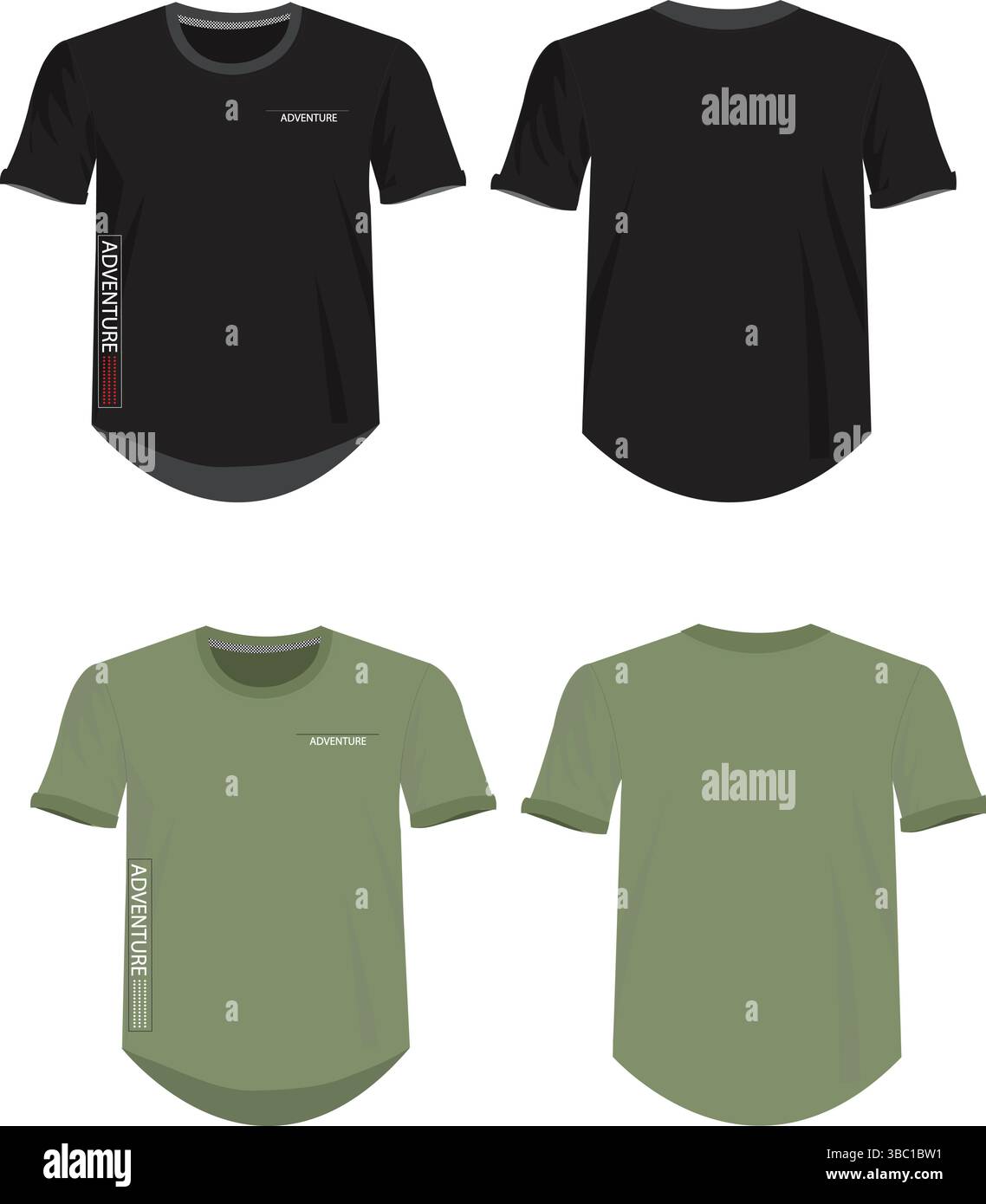 Minimalistisches Adventure-T-Shirt – Motivational Custom Design für Entdecker und Träumer Stock Vektor