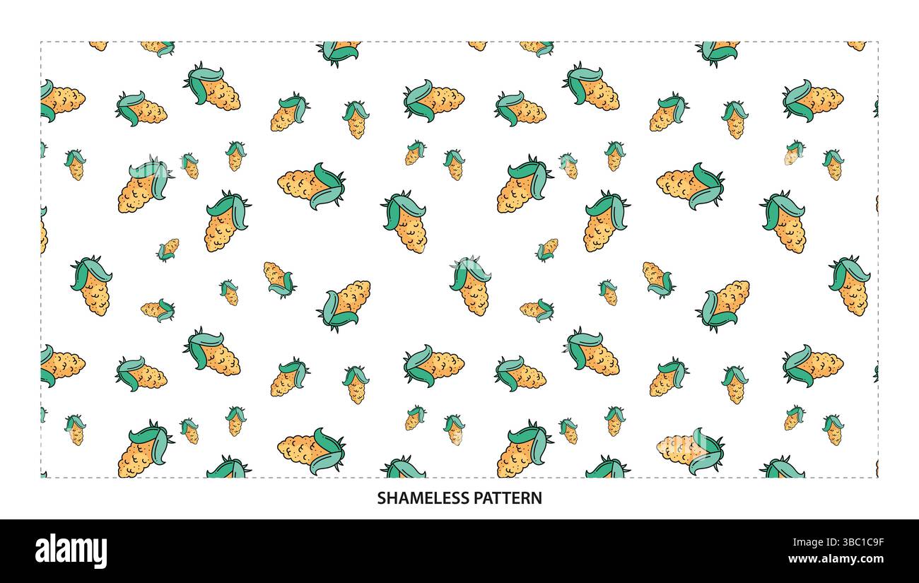 Niedliches Cartoon Ananas nahtloses Muster für tropische Früchte und Sommer Designs Stock Vektor