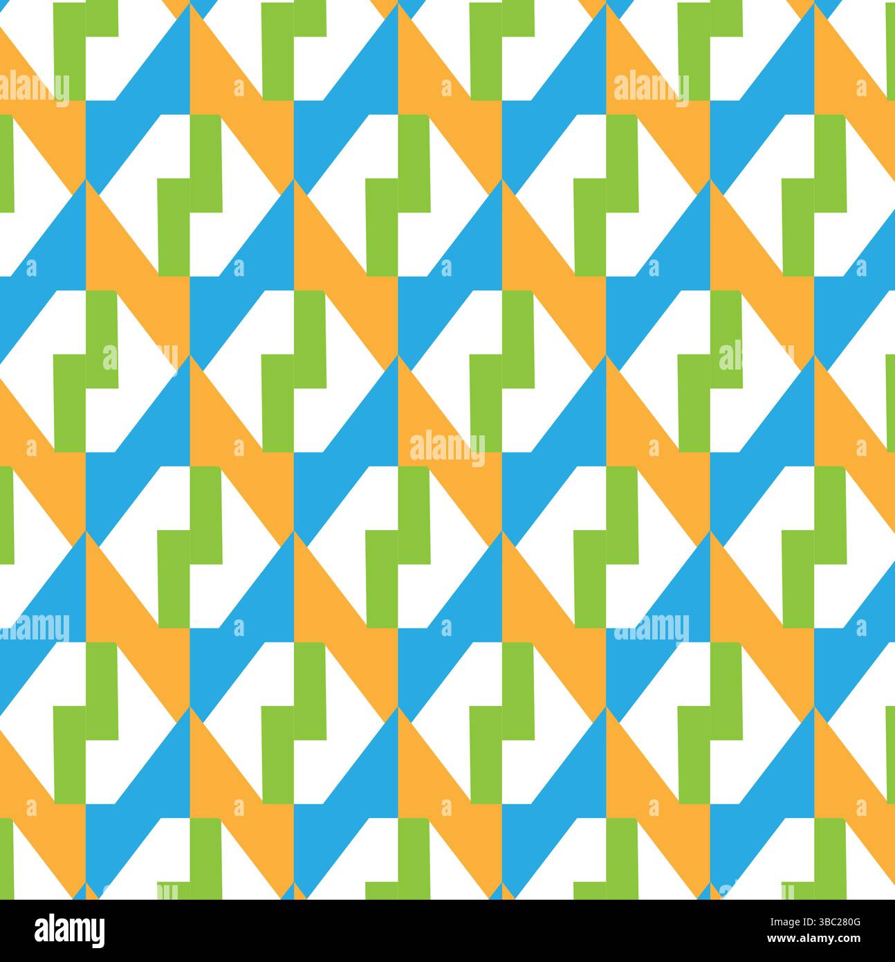 Abstraktes nahtloses geometrisches Muster. Bunte geometrische Mischformen von Dreiecken. Dreieckiger Mustervektor. Design für Mode, Stoff, Textilien. Stock Vektor