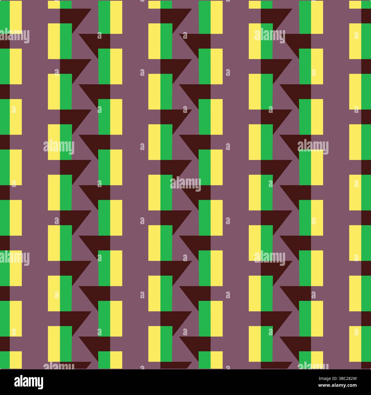 Abstraktes nahtloses geometrisches Muster. Bunte geometrische Mischformen von Dreiecken. Dreieckiger Mustervektor. Design für Mode, Stoff, Textilien. Stock Vektor