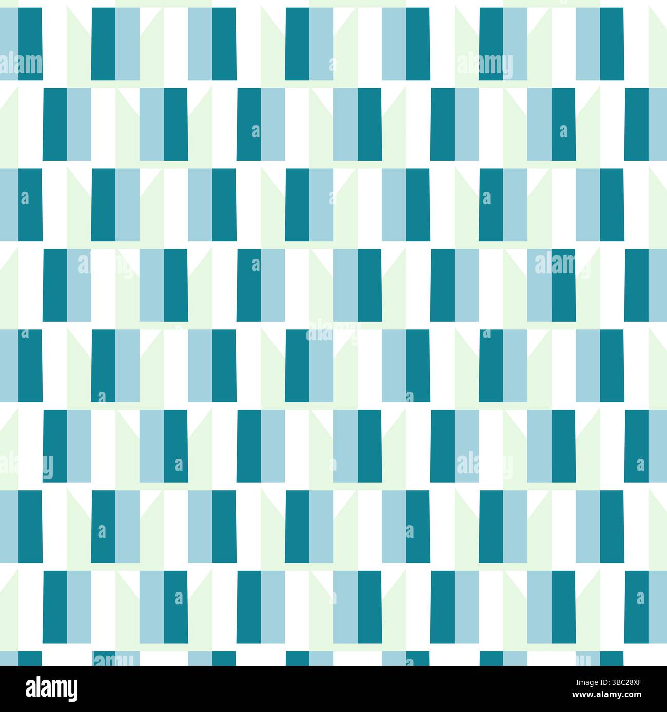 Abstraktes nahtloses geometrisches Muster. Bunte Tapete mit Kastenstreifen. Vektorgrafik mit rechteckigem Fliesenmuster. Design für Bodenbeläge, Mode, Stoff Keramik. Stock Vektor