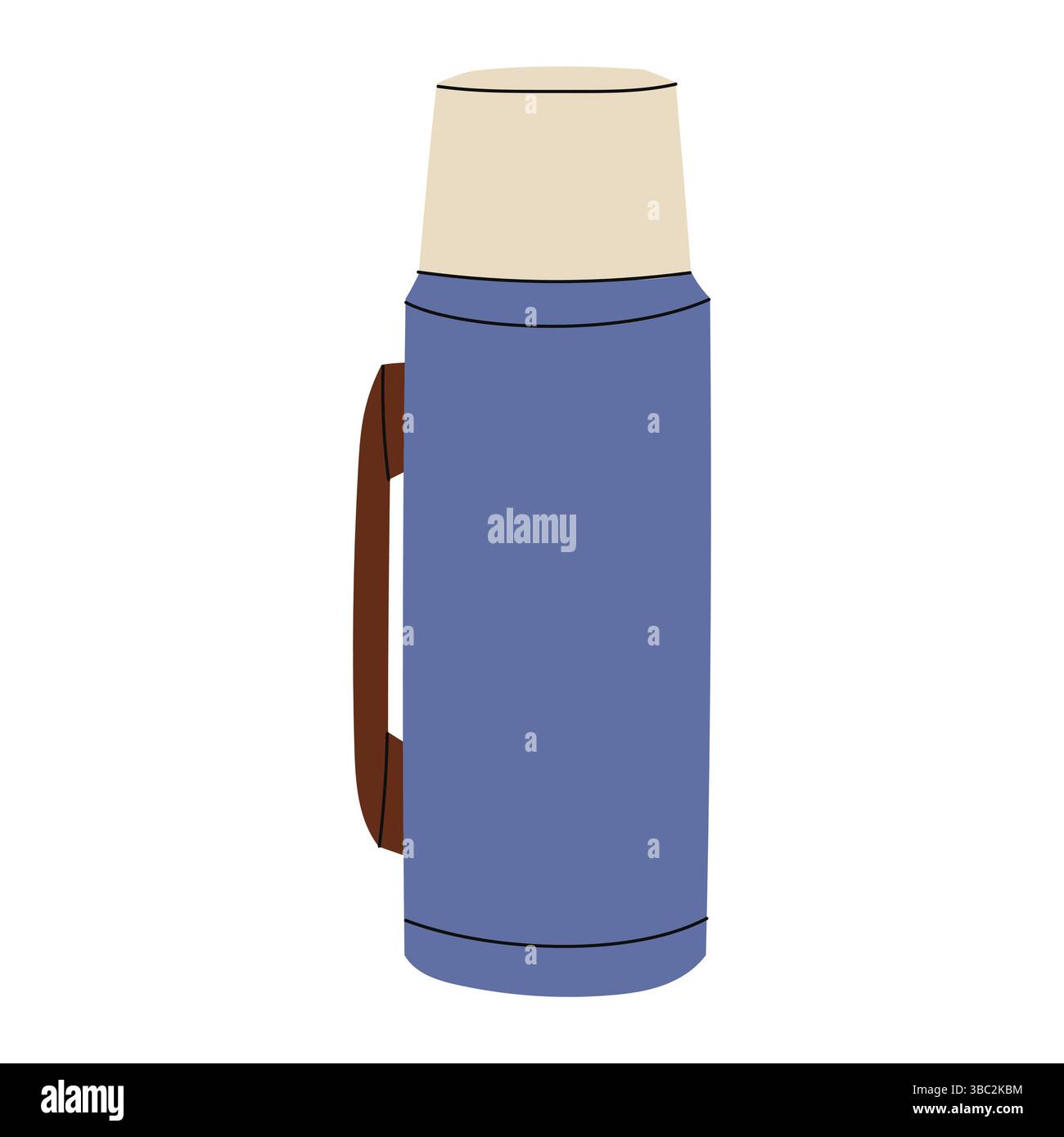 Abbildung Thermoflasche mit Griff Stock Vektor