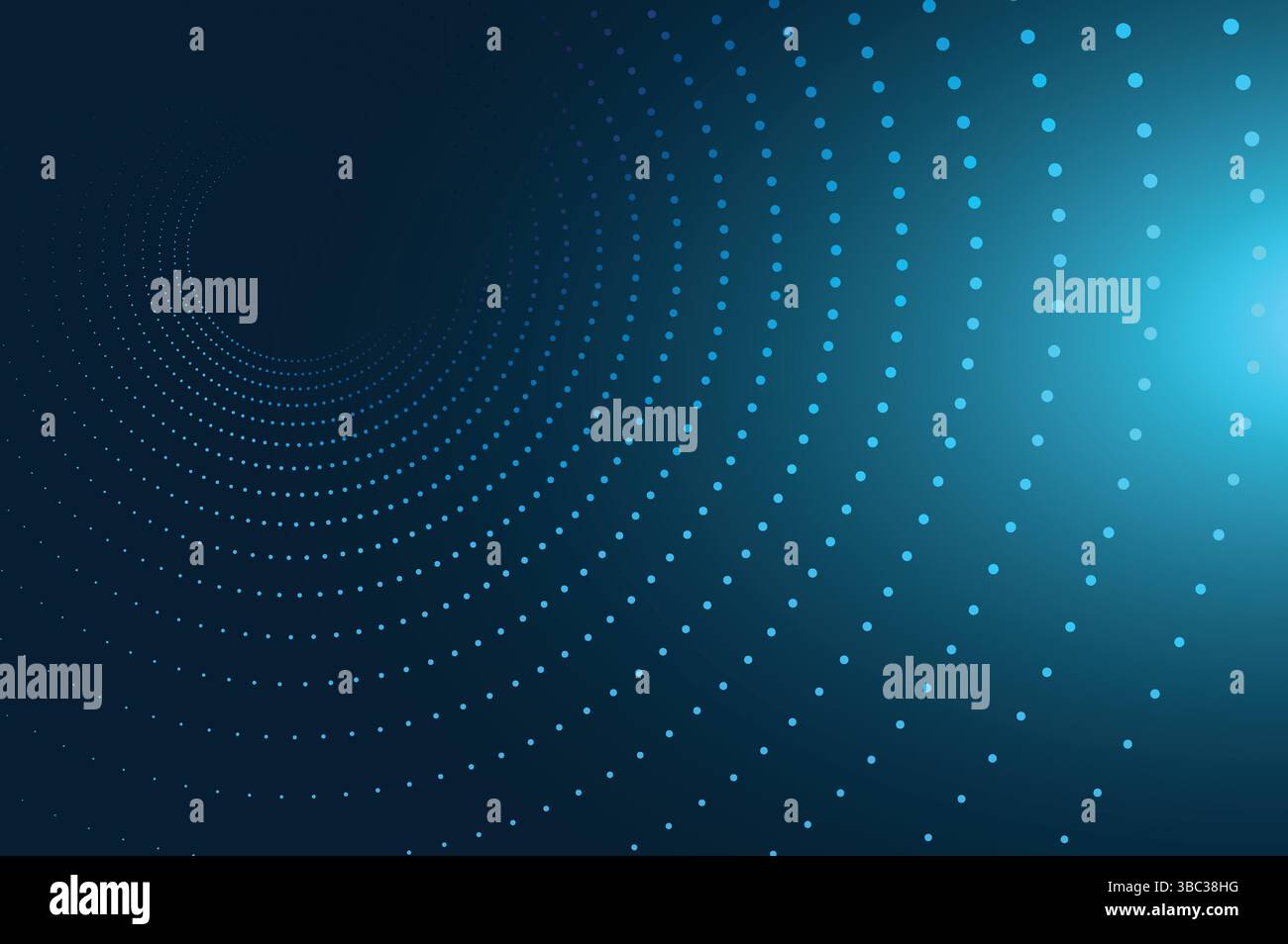 Abstrakter Blauer Hintergrund Leuchtender Geometrischer Linien. Modernes, Glänzendes Blaues Punktmuster. Digital Technology Futuristic Concept. Design für Deckbanner Stock Vektor