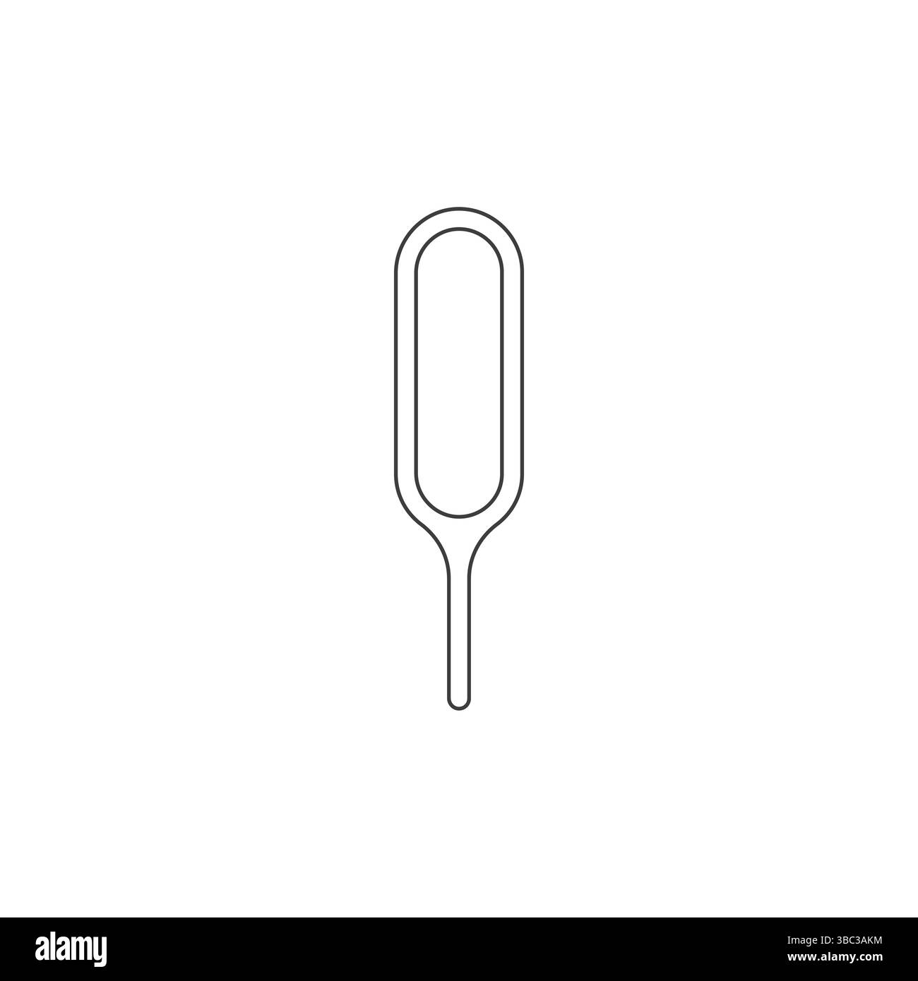SIM-Auswerfer. Werkzeug zum Entfernen der SIM-Karte aus dem Smartphone. Illustration des abgewickelten Vektors Stock Vektor