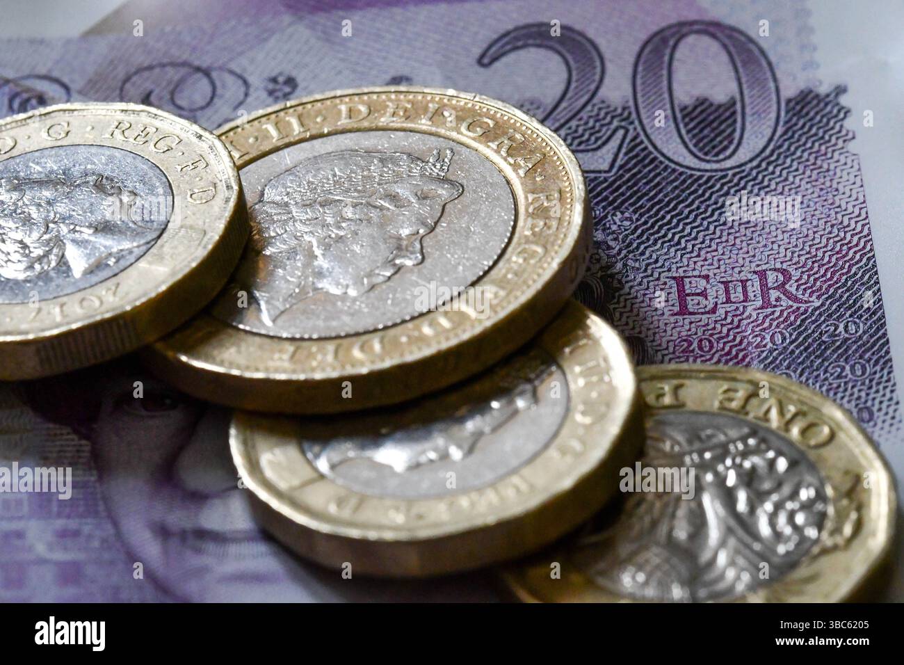 Englischer Sprache Geld Stockfoto