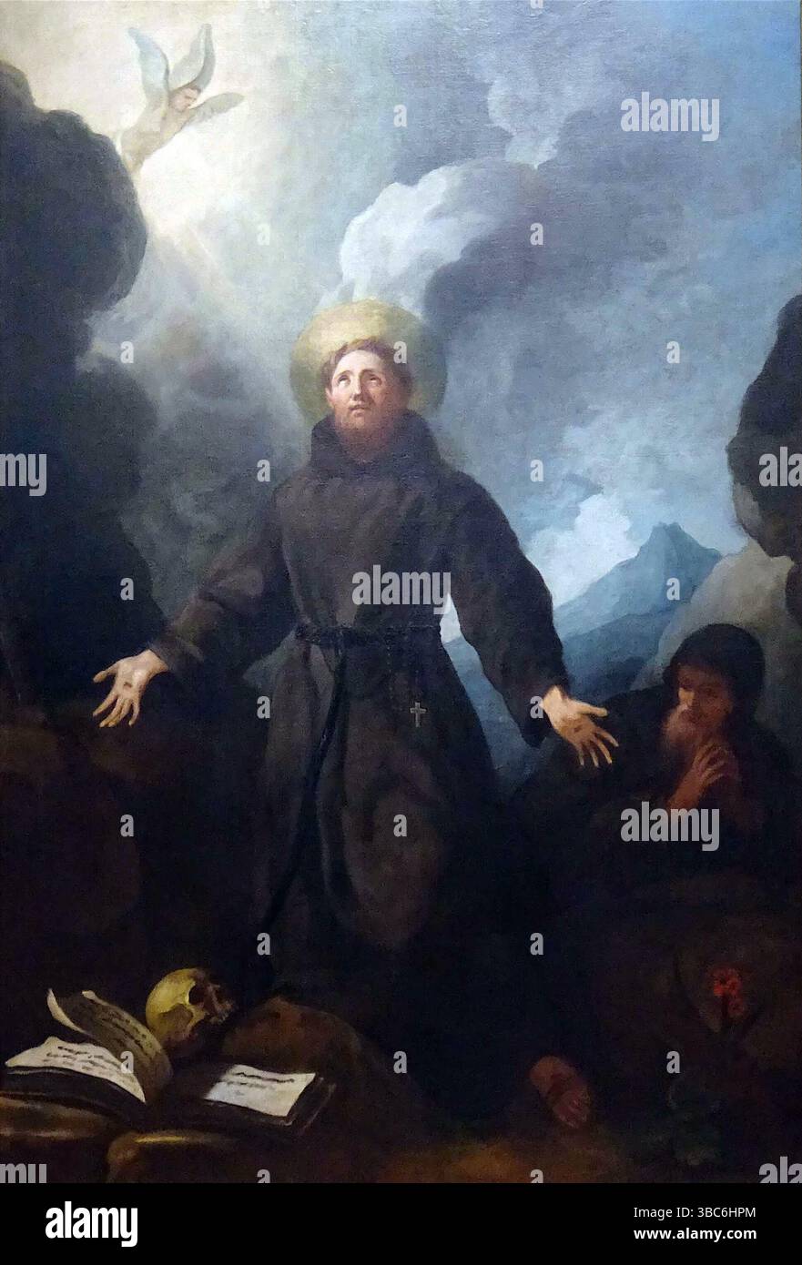 Franziskus erhält die Stigmata, Gemälde von Pierre-Jacques Cazes Stockfoto