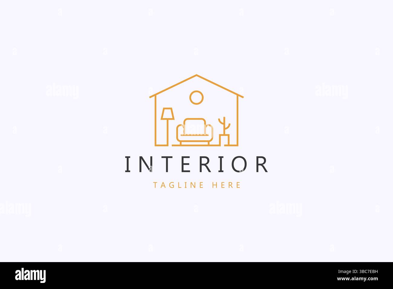 Logo Interior Design modern und minimalistisch Stock Vektor