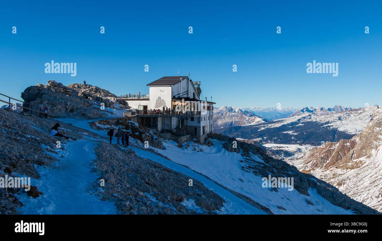 Rosetta Seilbahn-Ankunftsstation in 2600 m Höhe Stockfoto