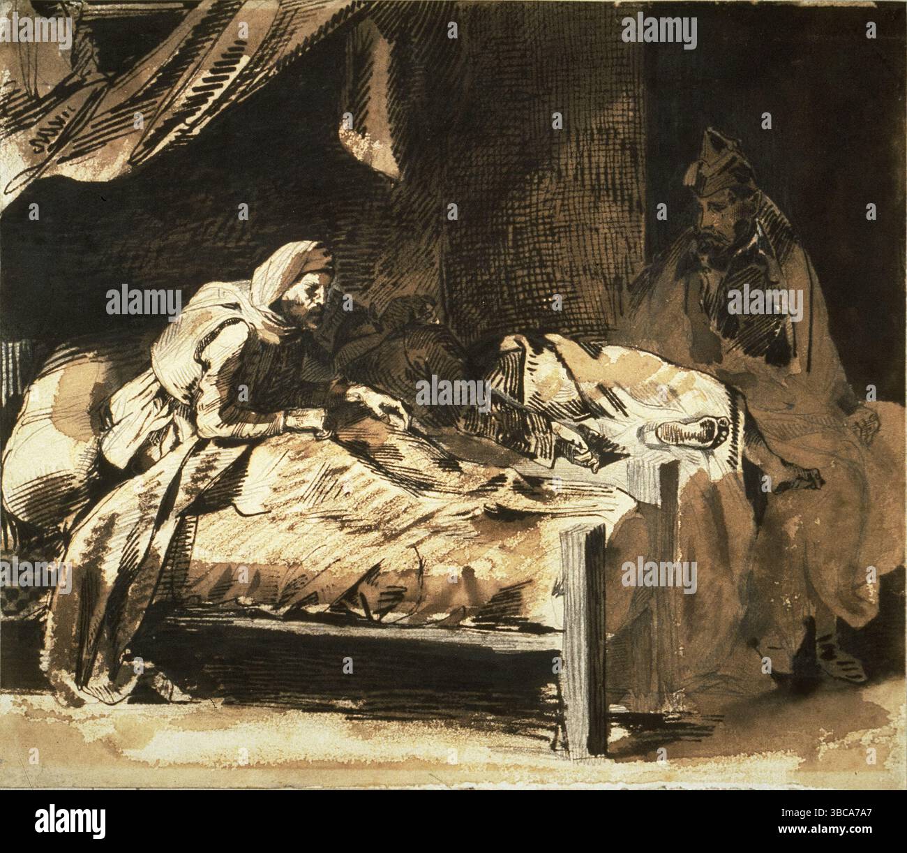 Militärkrankenhaus. Eugène Delacroix. c. 1824. Stockfoto