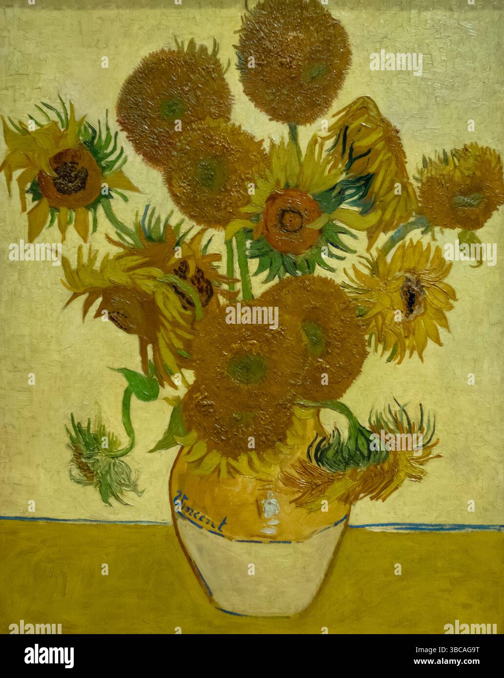 Sonnenblumen von Vincent van Gogh, Öl auf Leinwand 1888. National Gallery, London, Großbritannien. Stockfoto