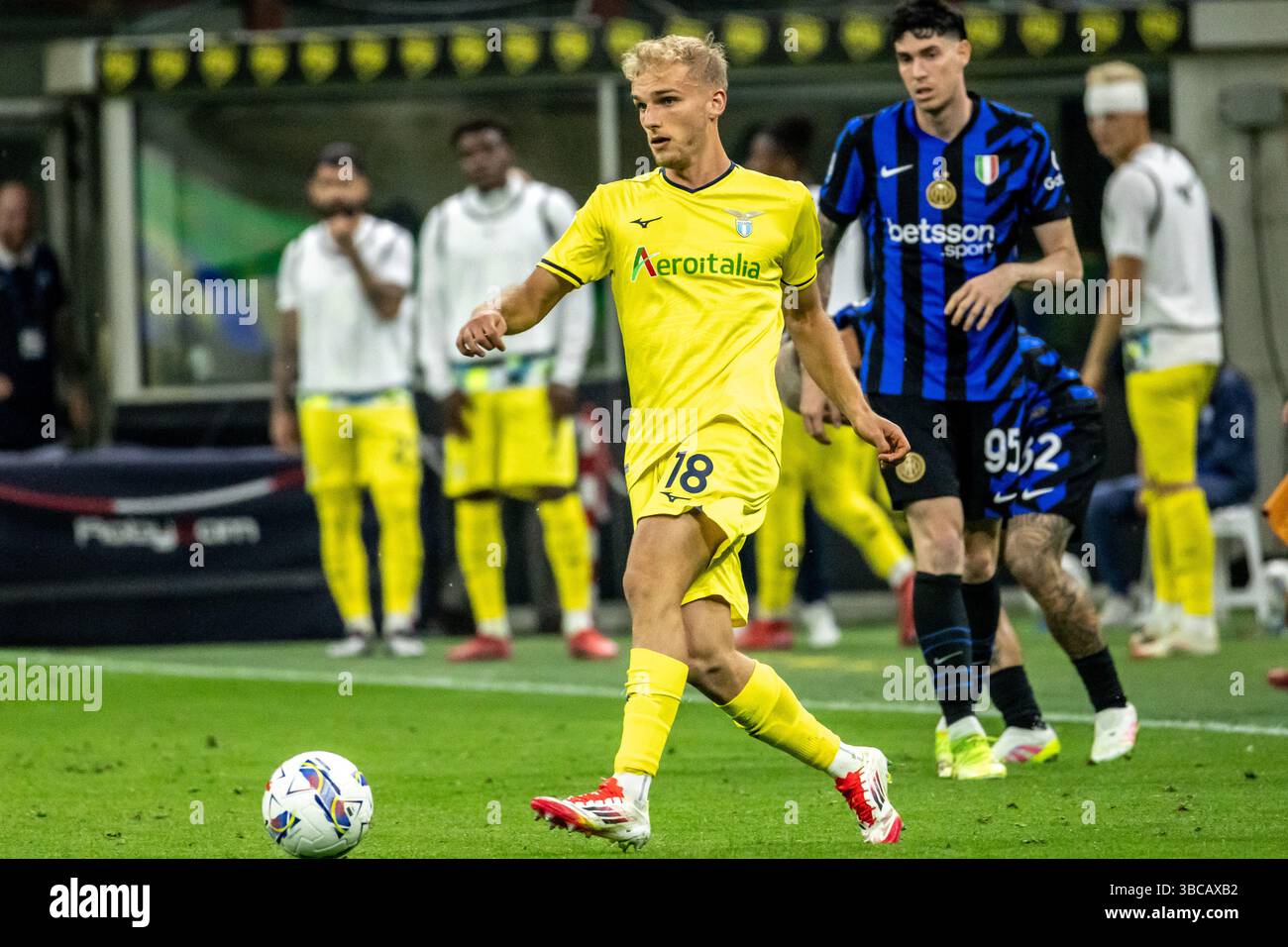 Isaksen Lazio während der Serie A Spiel FC Internazionale gegen Lazio - Mailand 18. Mai 2025 Credit: Christian Santi/Alamy Live News Stockfoto