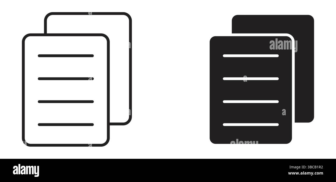 Symbol "Dateien kopieren", Symbol "Text kopieren" für Websites, Apps, UI oder UX. Vektorabbildung eps-Datei., Symbol Kopieren. Symbol „Duplizieren“. Symbolvektor kopieren und einfügen. Stock Vektor