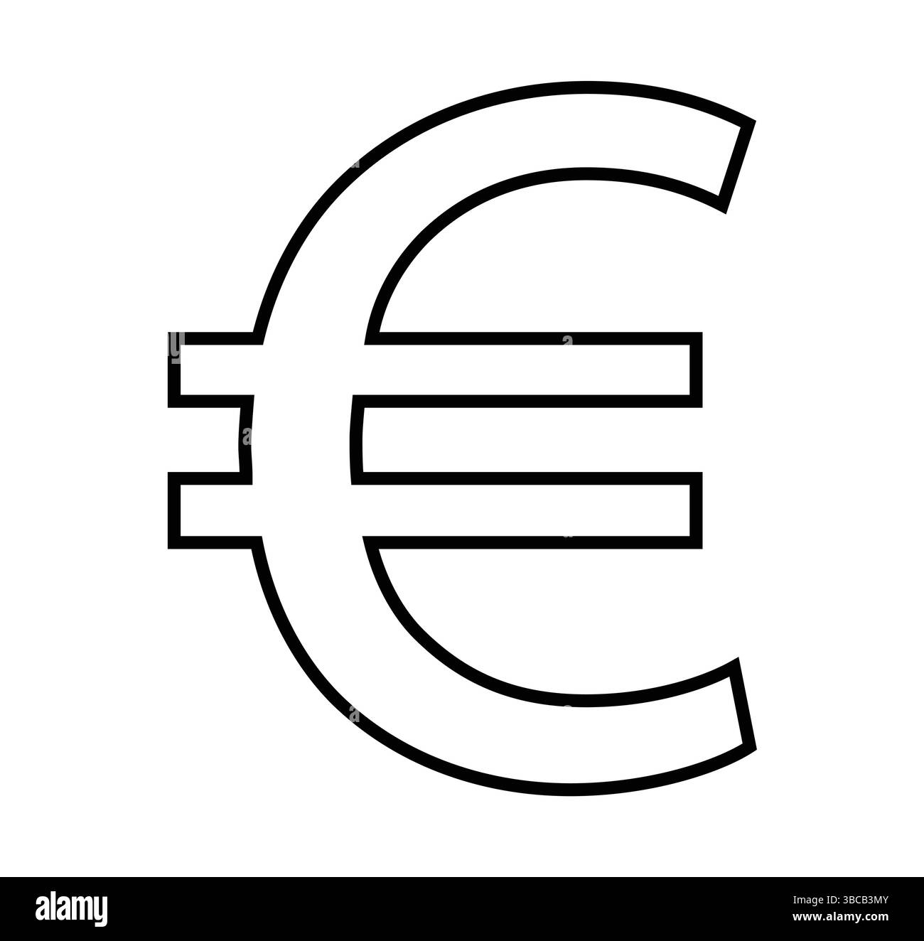 Euro-Währung, Euro-Wechselsymbol, Geld- und Währungsumtausch in flachen Symbolen auf schwarzem und weißem Hintergrund flache Vektorillustration. Stock Vektor