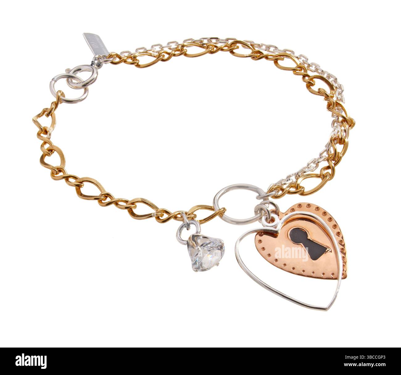 anna sheffield Herzarmband fotografiert auf weißem Hintergrund Stockfoto