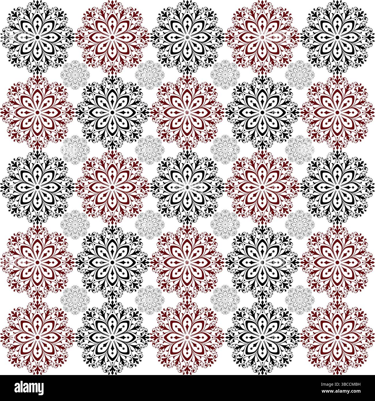 Elegantes Blumen-, Mandala- und Musterdesign das digitale Design der dekorativen Kunst zeigt ein elegantes Blumenmuster mit komplizierten dekorativen Elementen Stock Vektor