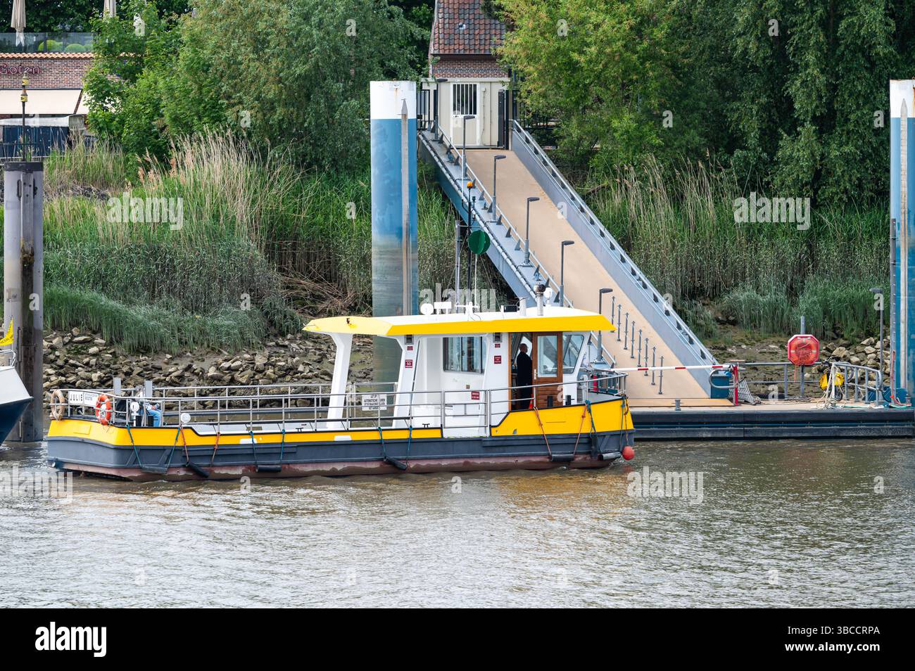 Anlegestelle der Fähre über die Schelde in Hamme, Ostflandern, Belgien 15. Mai 2025 Stockfoto