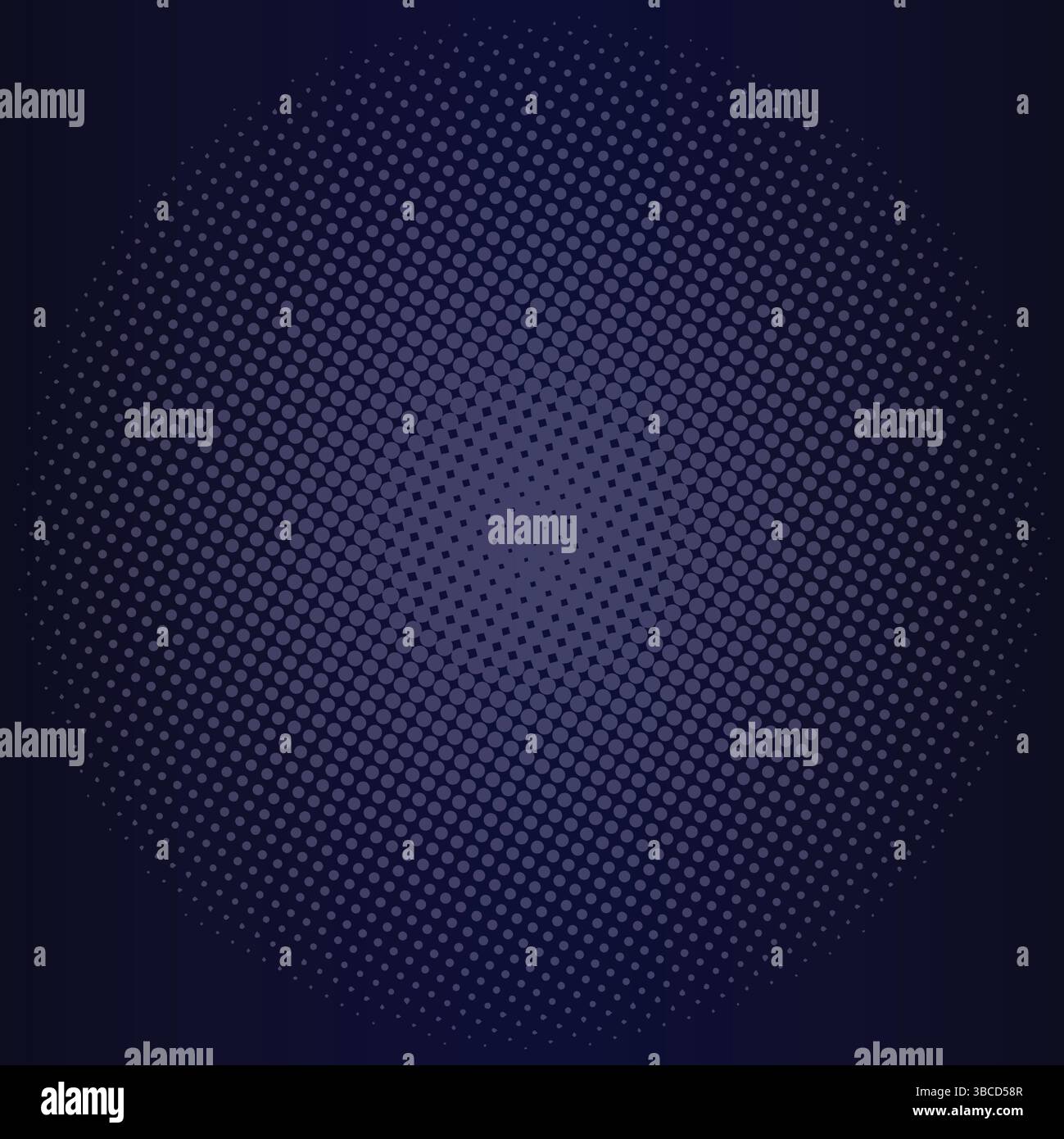 Dieser hochauflösende digitale Hintergrund zeigt ein raffiniertes kreisförmiges Punktmuster mit moderner geometrischer Ästhetik. Die schlanke Komposition und Dynamik. Stock Vektor