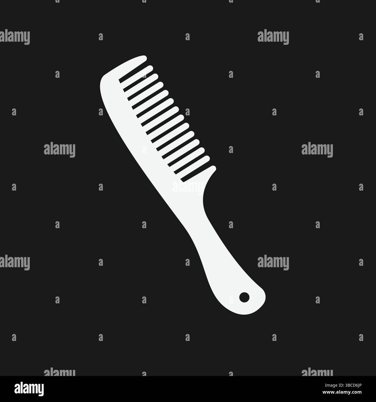 Minimalistischer Kamm Symbol Vektor einfache Umrissdarstellung der Haarpflege Werkzeug Grafik Stock Vektor