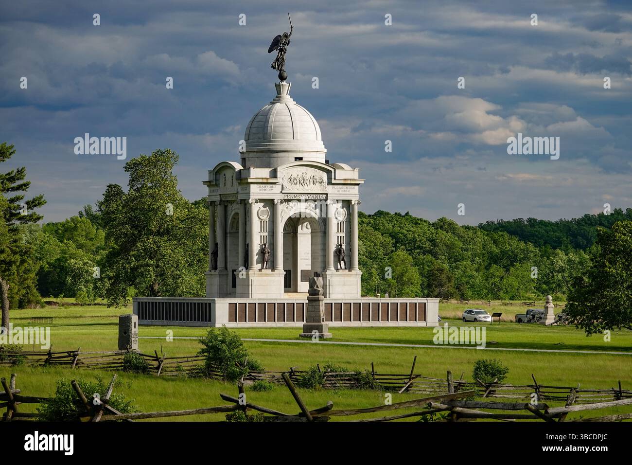USA Pennsylvania Gettysburg National Military Park das State of Pennsylvania Memorial am Cemetery Ridge Stockfoto