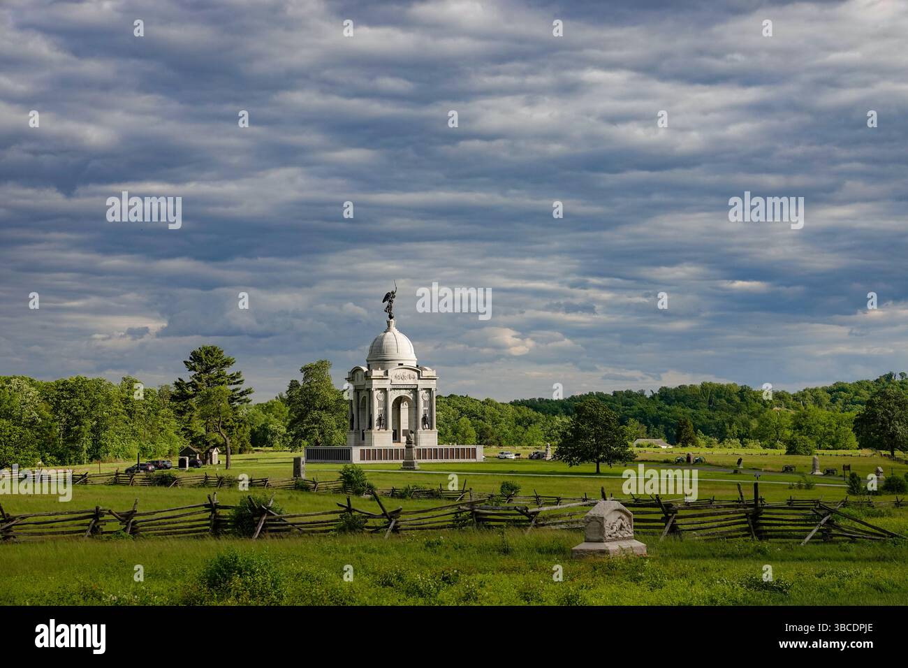 USA Pennsylvania Gettysburg National Military Park das State of Pennsylvania Memorial am Cemetery Ridge Stockfoto
