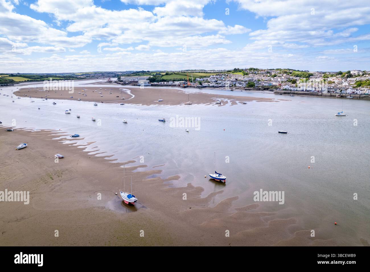 Blick von Instow über den Torridge nach Appledore UK Stockfoto