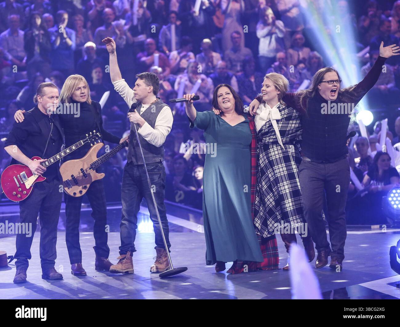 Familie Kelly in der ARD-Fernsehsendung Schlager Countdown in Oldenburg am 25.03.2017, Familie Kelly in der ARD-Fernsehsendung Schlager Countdown in Oldenburg am 25.03 Stockfoto