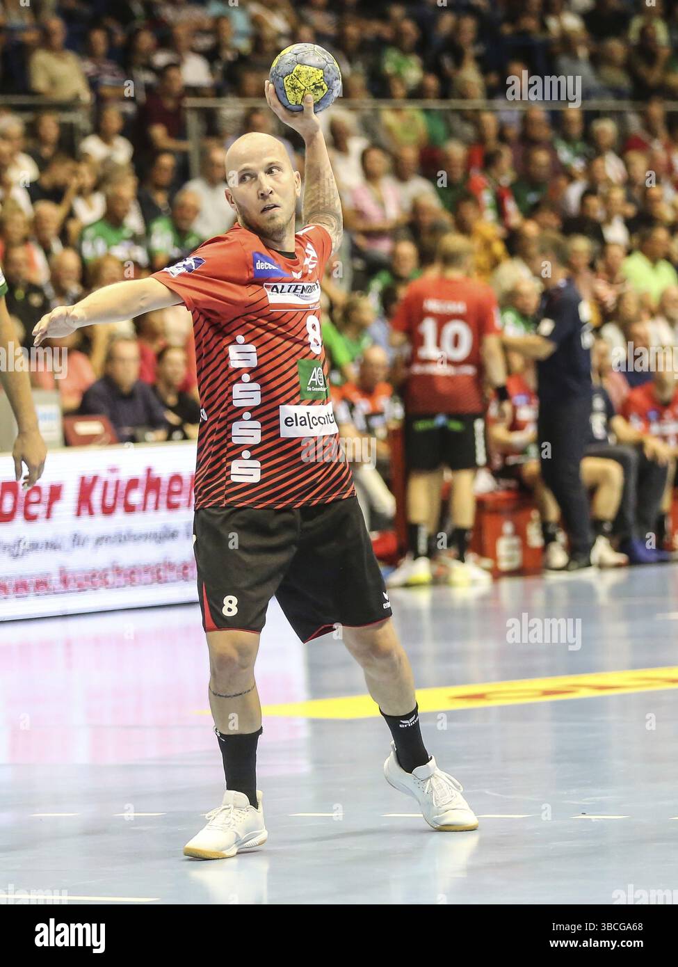 Österreichischer Handballspieler Robert Weber HSG Nordhorn-Lingen DHB HBL Liqui Moly Handball Bundesliga Saison 2019-20, österreichischer Handballspieler Robert Weber Stockfoto