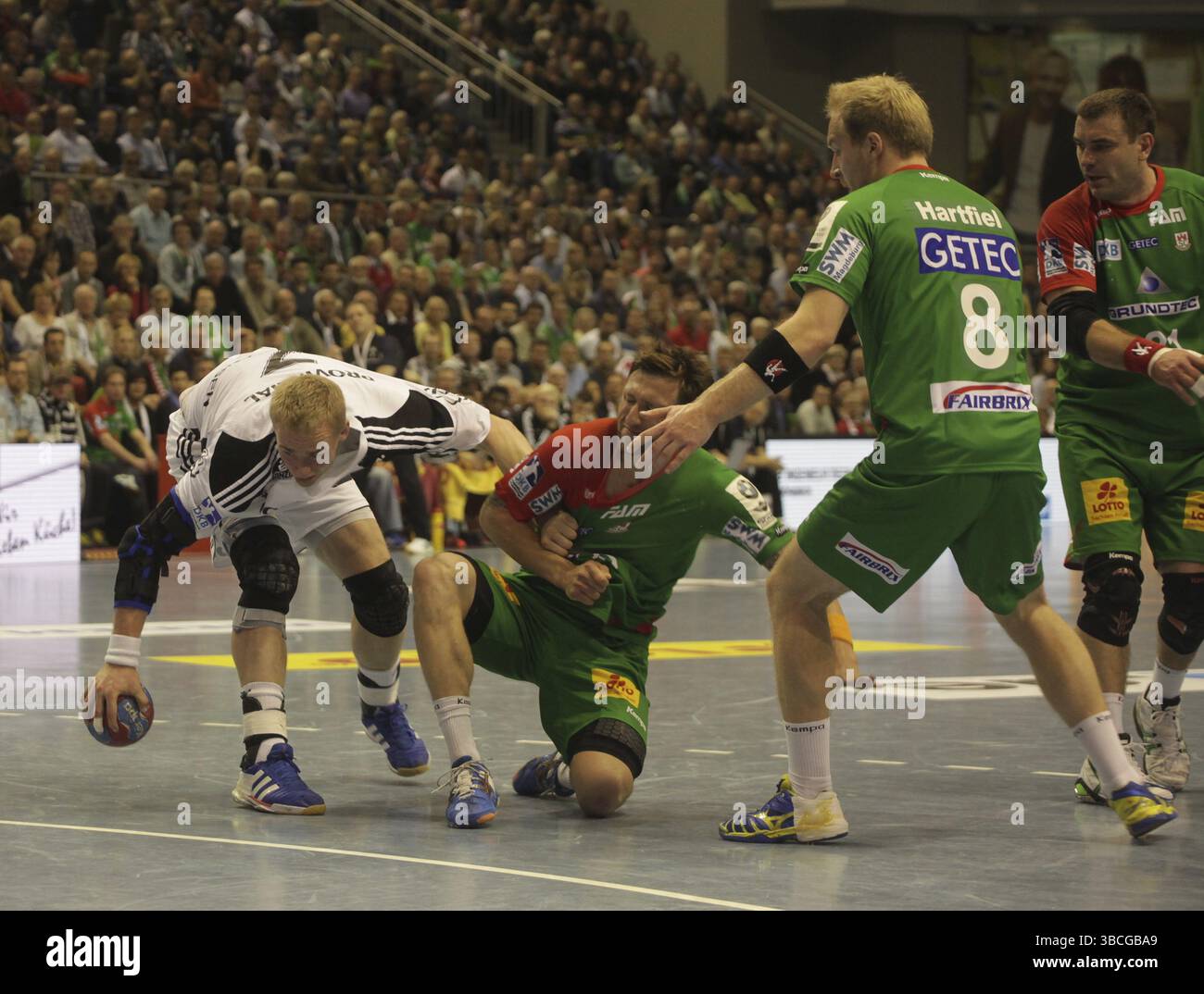 SC Magdeburg gegen THW Kiel am 09.10.2013 Stockfoto