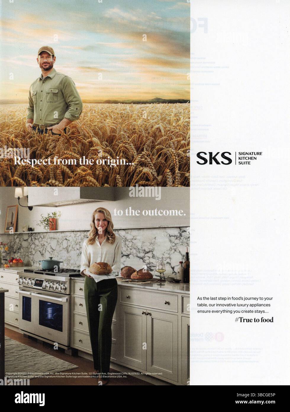 Food & Wine Magazine, Mai 2025, Anzeige, USA Stockfoto