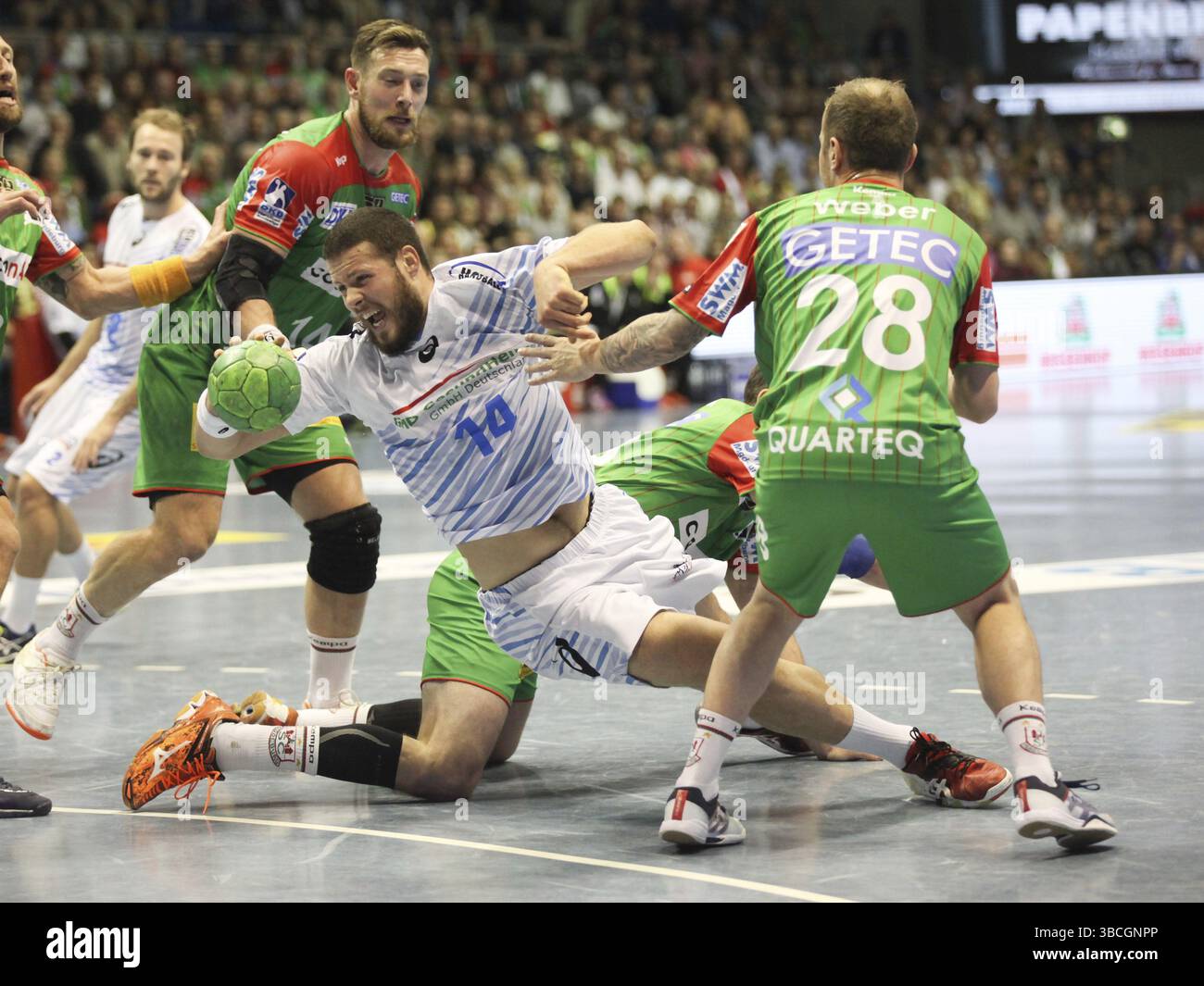 Ilija Brozovic (HSV Handball) Bundesliga Saison 2015/16, Spieltag 7 SC Magdeburg-HSV Handball 27.9.15 Stockfoto