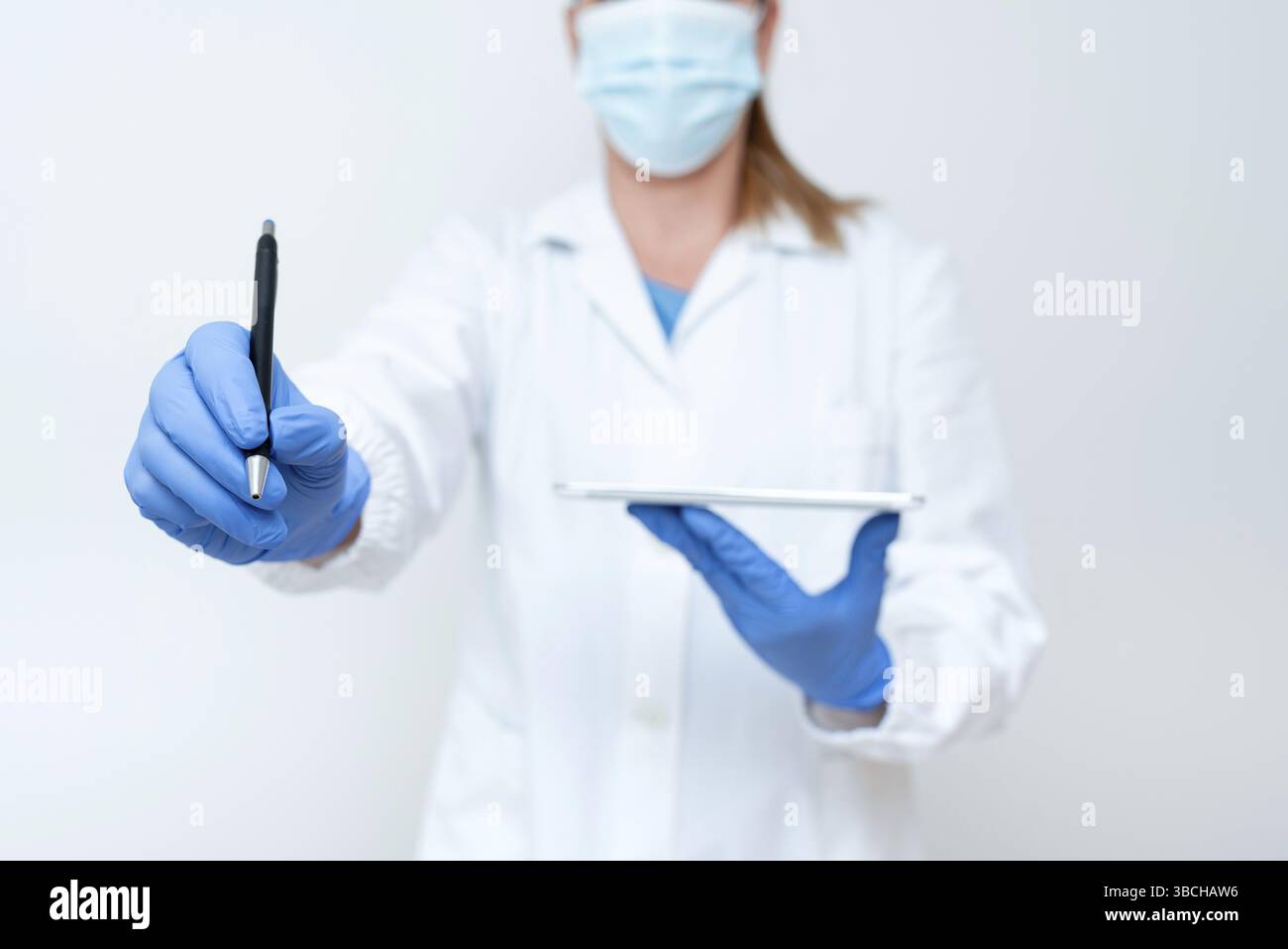 Demonstration Der Medizinischen Technologie Mit Der Präsentation Neuer Wissenschaftlicher Erkenntnisse Stockfoto