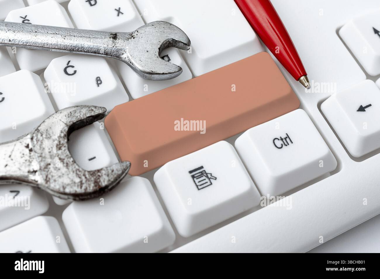 Abstract Beheben Veralteter Websites, Aufrechterhaltung Der Internetverbindung Stockfoto